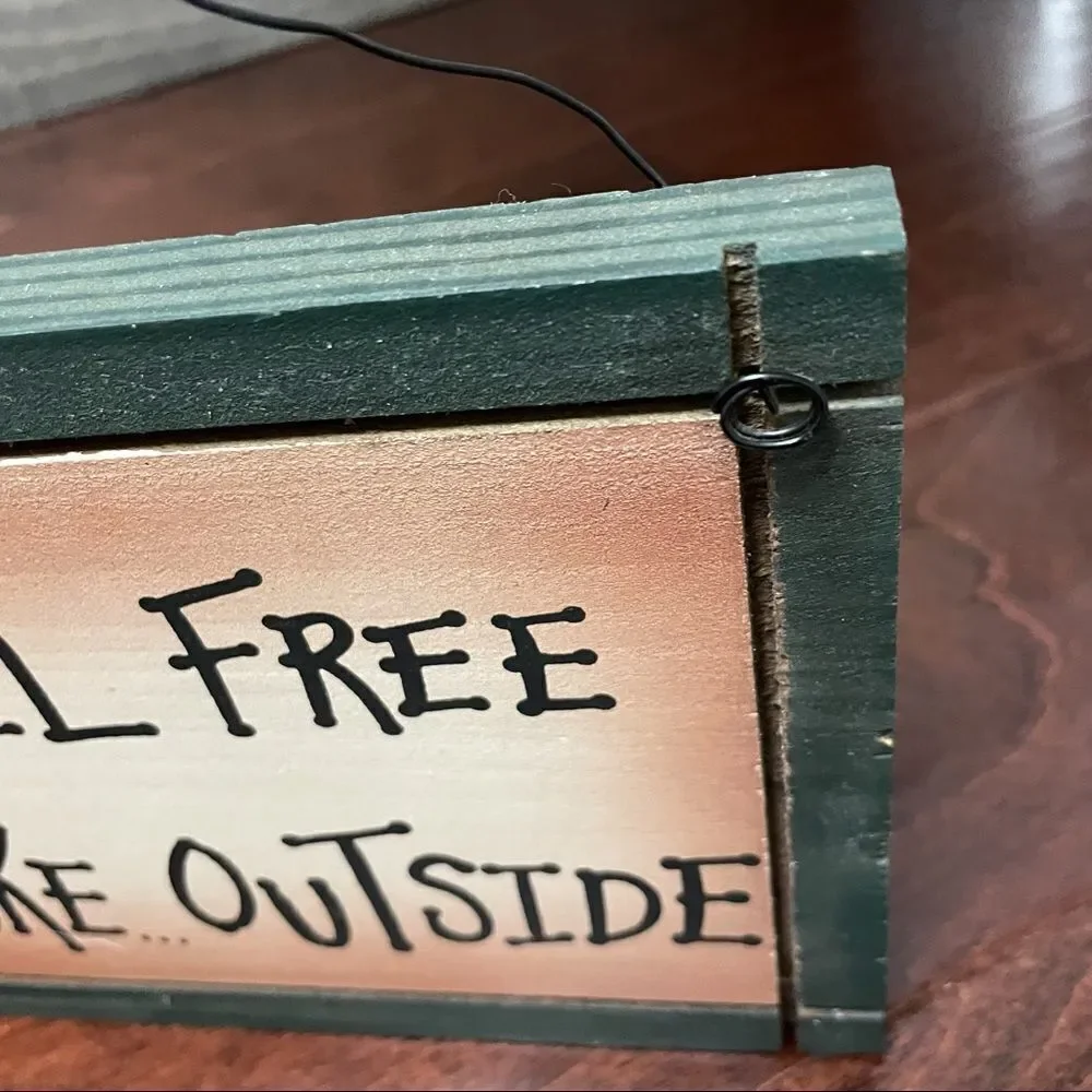 Please Feel Free To Smoke Outside Hanging Wall Plaque
